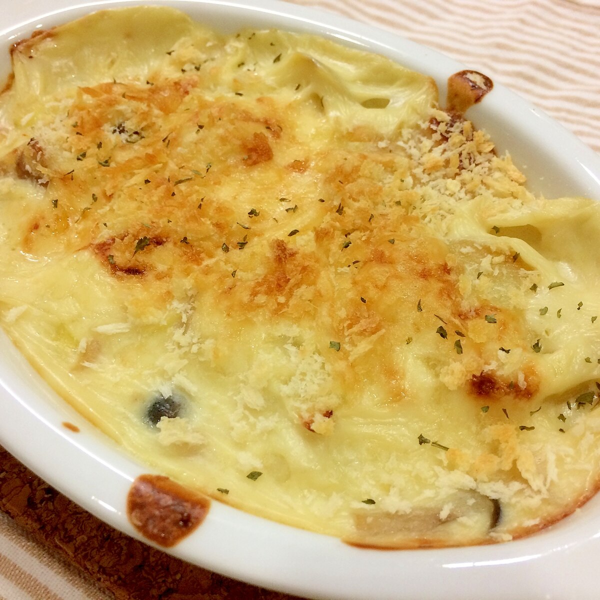 ひと手間でカリッとおいしい タラのポテトグラタン レシピ 作り方 By Fujimon58 楽天レシピ ひと手間でカリッとおいしい タラのポテトグラタン レシピ 作り方 By Fujimon58 楽天レシピ